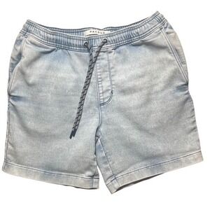 Pacsun Mens S Charles Knit Denim Volley Shorts Elastic Waist Pockets Beach-1561